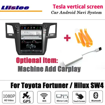 Android Auto Tesla vertical Toyota Fortuner/Hilux SW4/ Vigo 2004~stereo Radio samochód Carplay nawigacja GPS multimedia