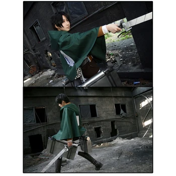 Anime Shingeki No Kyojin Scouting Legion cosplay kostium atak na tytanie cosplay płaszcz płaszcz odzież zielony płaszcz odzież naszyjnik