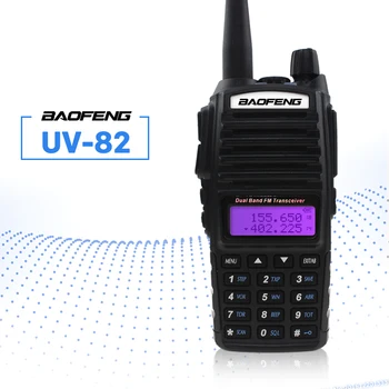 BAOFENG UV-82 Walkie Talkie 5W Dual PTT Handheld Transiver Interphone FM Receiver CB Ham Amateur Two Way Radio