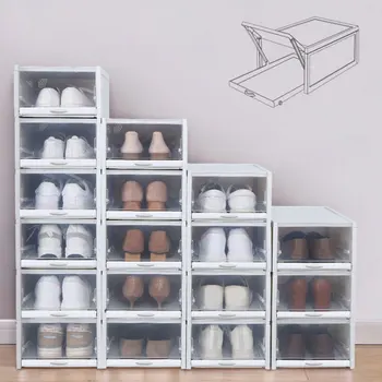 Baffect, obuwnicze skrzyni regał na buty z tworzywa sztucznego Штабелируемая pudełko po butach organizator butów skrzynie do przechowywania butów na wysokich obcasach buty akcesoria dla domu