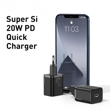 Baseus PD 20W Fast Charging USB C Charger For iPhone 12 Pro Max Dual USB Quick Charge QC 3.0 Type-C USBC Wall Phone Fast Charger