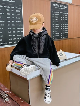 Bawełniana gruba ciepła kurtka dla chłopca 2020 nowy styl zimowy top w stylu zachodnim dziecięca zimowa moda w stylu koreańskim