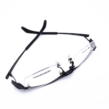 Belight Optical Japan Design Sports Titanium Half Rimless Frame Men Prescription Semi Eyeglasses Retro Optyczne Okulary 8050