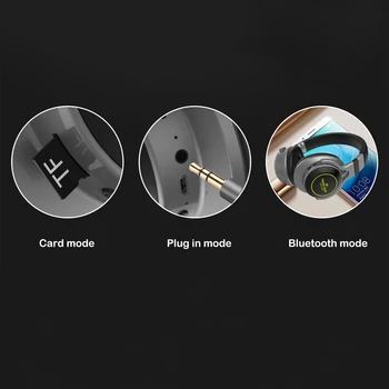 Bezprzewodowe słuchawki Bluetooth 5.0 słuchawki LED Breath Light plac zestaw słuchawkowy z mikrofonem wbudowana bateria obsługa karty SD