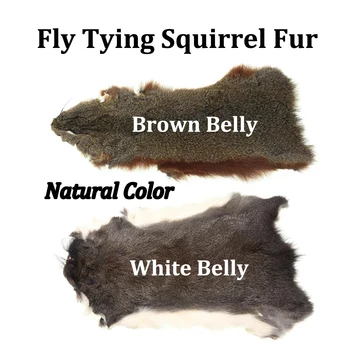 Bimoo Whole Pine Wiewiórka Skin Fly Tinging Dry Fly Nympha Bug Dubbing Materiał Grube Włosy Miękkie Беличий Futro 7 Kolorów