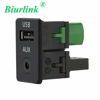 Biurlink DIY Car AUX IN USB Switch Button Knob Socket dla BMW 3 5 series E87 E90 E91 E92 X5 X6 (nie oryginalny, inny rozmiar)
