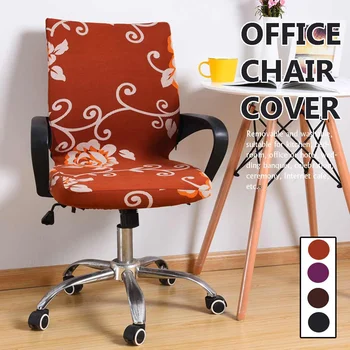 Biurowe obrotowe krzesło cover Elastyczna pokrywa krzesło anty-brudny wymienny zmywalny narciarski krzesło cover etui do sali konferencyjnej pokrywa siedzenia