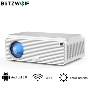 Blitzwolf BW-VP3 projektor LCD 380 6500 ANSI lumenów Android 8.0 16GB bluetooth 4.0 RJ45 LAN rozdzielczość 4K, system kina domowego