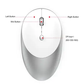 Bluetooth trzy tryby mysz bezprzewodowa ergonomia optyczna niemy mysz dla HXSJ T36 notebook PC biura
