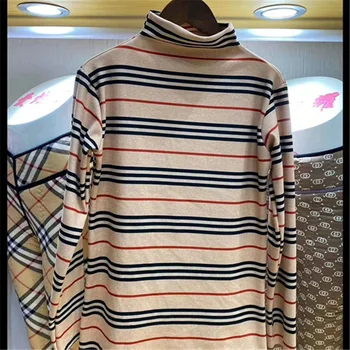 Bonjean Z Długim Rękawem Jesień Zima Golf Baza Dna Koszulki Kobiety Bluzka Koszula Luksusowy Projektant Vintage Bluzka