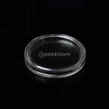 Bulk 400 Coin Capsule Hold Containers Collection Box Pennies for Coins Storage - 21mm - Clear