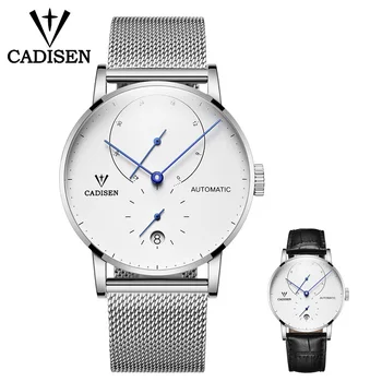 CADISEN 2019 luksusowe męskie automatyczne zegarki najlepsze marki zegarek mechaniczny zegarek wojskowy biznes wypoczynek 5ATM wodoodporny kalendarz męski
