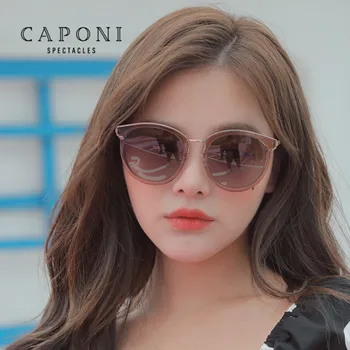 CAPONI Cat Eye okulary dla kobiet 2020 marki design vintage, odcienie moda retro polarized damskie okulary przeciwsłoneczne UV400 CP2101