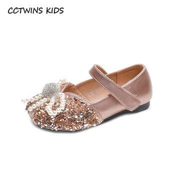 CCTWINS buty dla Dzieci 2021 Wiosna moda rhinestone buty Dziecięce mieszkania dziewczyny marka Mary Jane Księżniczka czarne mieszkania dzieci GM2770