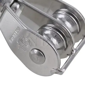 CNBTR M15 304 srebrny stal nierdzewna podwójne koło pasowe obrotowy blok podnośnik szyby koło zestaw 5