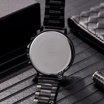 Casio zegarek męskie zegarki najlepsze marki luksusowych zestaw Trzy oczy moda czarny Ion chromowana grupa zegarek kwarcowy relogio masculino