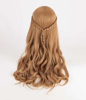 Cersei Lannister Cosplay Peruki Długie Brązowe Odporne Włosy Syntetyczne Wig + Peruka Czapka