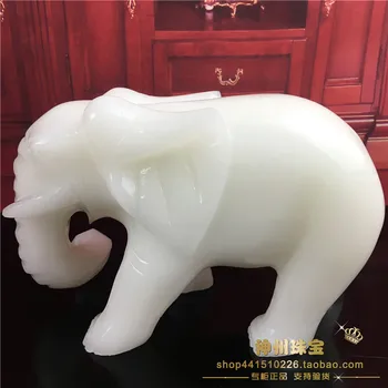 Chiny naturalny biały nefryt rzeźbione absorpcja wody słoń Biały słoń dekoracji