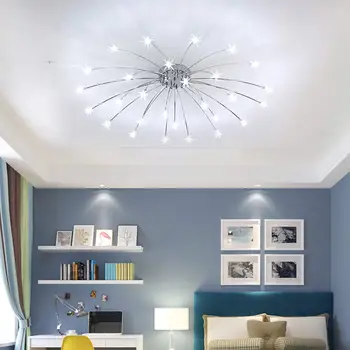 Chromowana Lampa Led Moder Design Żyrandole Do Salonu, Sypialni, Kuchni, Holu Oprawy Lustre Decor Home Lighting Żarówka G4