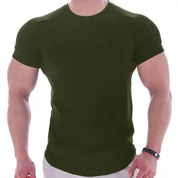 Codzienne twarda t-shirt krótki rękaw mężczyzn siłowni, fitness sport, bawełniana t-shirt męski kulturystyka chuda koszulka letnie topy odzież