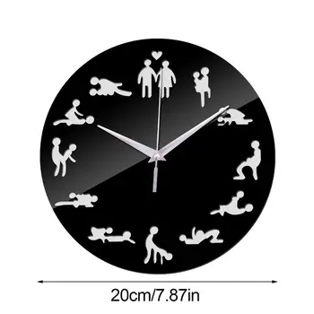 Creative DIY akrylowe lustra zegary ścienne proste dekoracje do domu niemy ramka naklejka ścienna zegarek kwarcowy