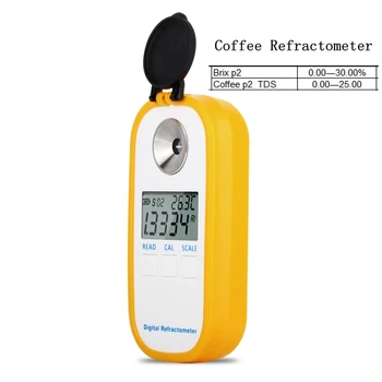 Cyfrowy Refraktometr do kawy 0-30% Brix TDS 0-25 miernik stężenia cukru do kawy elektroniczny Refraktometr kawy narzędzia pomiarowe