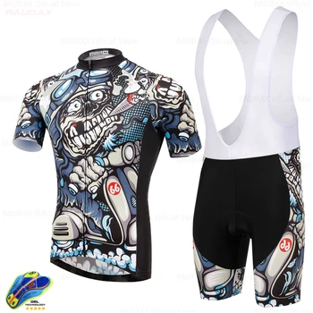 Czaszka Ropa Ciclismo Hombre 2020 Pro Team Jazda Na Rowerze Jersey Oddychająca Koszula Z Krótkim Rękawem Rower Jersey Triathlon Prawdziwy Strzał Mtb Jersey