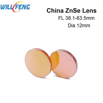 Czy feng średnica 12 mm Chiny ZnSe Co2 laser ostrość obiektyw FL 38.1 -63.5 mm do 3020 5030 maszyna do grawerowania laserowego