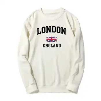 DAYIFUN 2018 New Autumn cotton streetwear Sweatshirt brand Hoodies Woman ' s Sweatshirt winter london flag Print hoodies WD005