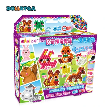DOLLRYGA 3D Beads in Puzzle For Children DIY Aqua Set Bead Cuentas For Kid Artesanato Material-Jouët Enfant Foam Beads Girl Gift