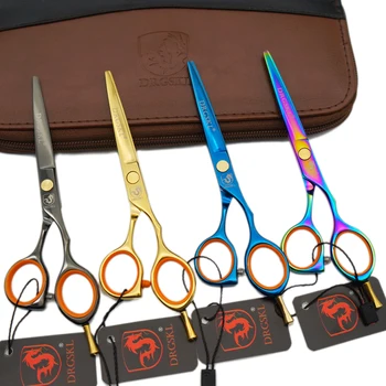 DRGSKL rainbow barber hair scissors highquality, multicolor 5.5 inch professional hair hairing scissors hair cut shears