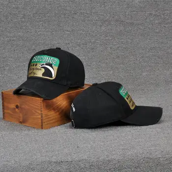 DSQICOND2 bawełna czapka z daszkiem maile wysokiej jakości Cap mężczyźni WomenCustomer zwierząt projekt haft kapelusz czarny kapelusz tato kapelusze