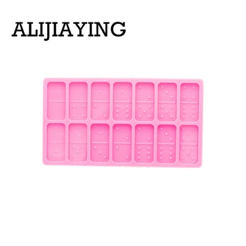 DY0580 Super Glossy Domino Silicone Mold Epoxy Craft Molds DIY Polymer Clay Resin Crafting Mold