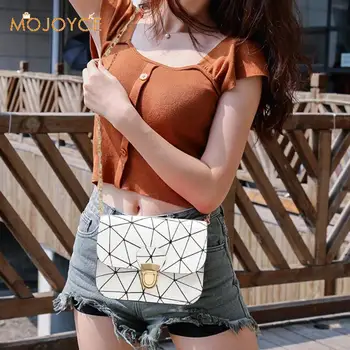 Damskie torby na ramię, sztuczna skóra geometryczny print Messenger koreańskiej torba na ramię torba damska sztuczna skóra Crossbody torby Mujer Sac A Main
