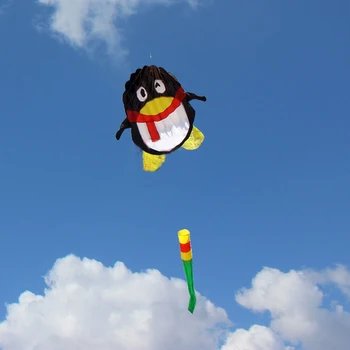 Darmowa wysyłka na wysokiej jakości 2 m pingwin kite flying książę miękki kite nylon рипстоп weifang kite string pro walk in sky factory