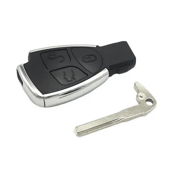 Datong World Car Remote Key For Mercedes B, C, E, ML, S, CL, CLK Chrome Style 433Mhz 3 Button Auto Smart Remote Key Replace Blank Key