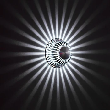 Dimmable/Not 3W LED Wall Mount Light lampa sufitowa Oprawa nowoczesny wystrój, oświetlenie disco korytarz sypialnia Srebrna powłoka