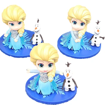 Disney Frozen 2 Set Elsa Anna Blue Salamanders Bruni Princess Doll Olaf Kristoff Action Figure prezent na urodziny, zabawki dla dzieci