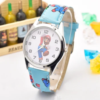 Disney Mario ładny animowany dla dzieci kwarcowy zegarek student losowe biodrowo-zegarki dla dzieci, zegarki zegarek prezent dla dzieci dziewczyna