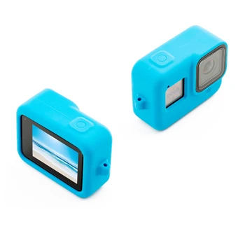 Dla Gopro Hero 8 kit silikonowy futerał / folie Ochronne szkło hartowane folia / zegarek paski do Gopro 8 akcesoria do kamer