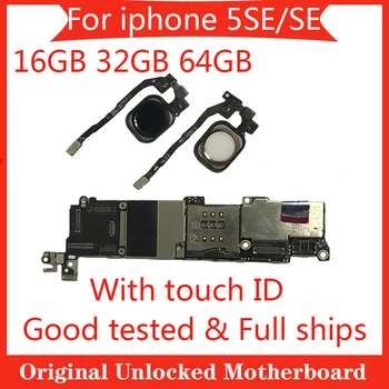 Dla iphone 5SE SE darmowy płyta główna icloud 16GB 32GB 64GB z logicznego płytką touch ID w iphone 5SE SE dla iphone 5SE druku płyty głównej