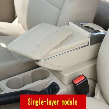 Do Chevrolet Niva podłokietnik skrzynia podłokietnik uniwersalny samochód konsola środkowa modyfikacji akcesoria podwójne podniósł z USB