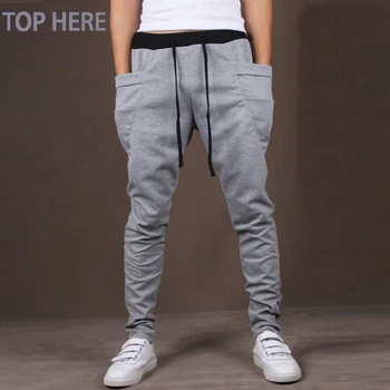 Dorywczo męskie spodnie gumtree duża kieszeń hip hop spodnie wysokiej Jakości kurtki sportowe, spodnie casual męskie джоггеры TOP TUTAJ spodnie Męskie