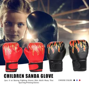 Dziecięce rękawice bokserskie dziecięce profesjonalne szkolenia bojowe rękawice Muay Thai sparing przebijanie kickboxing oddychające PU ogniste rękawice