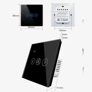 EU Standard Fan Dimmer Wifi App Control Touch Switch Smart Automation Switch 220V Smart Lifi Tuya Phone Faster Slowered for Home