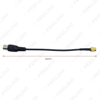 FEELDO 5szt Auto 16.2 cm Auto Connector SMA Male to IEC DVB-T TV PAL Female Plug Adapter kabel RG174 zworka warkocz przewody#3918