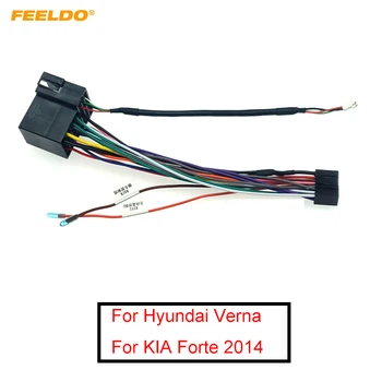 FEELDO Car 16pin wiazka el adapter USB do Hyundai Verna/Accent/Forte/Cerato/Sorento/Sportage/Soul stereo instalacja