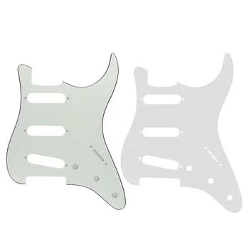 FLEOR Ivory 3Ply NO Mounting Hole Pickguard SSS Guitar Back Plate with Screws For FD Strat Guitar Parts