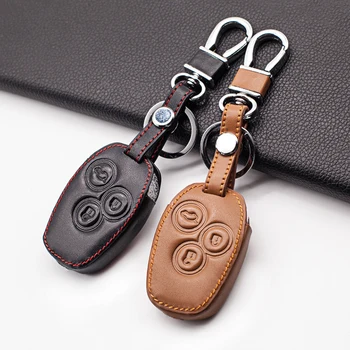 Funkcjonalna gładka skórzana samochodowa Брелоковая pokrywa klucza Renault / Opel Vivaro Movano Car Shield 3 Button Car Remote Key Box