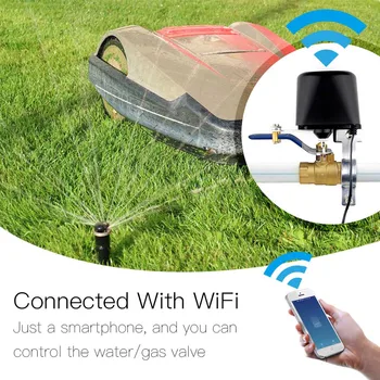 GERMA Wifi Smart Water Valve Home Automation System Valve Control For Gas, Water,Voice Control Work With Alexa Echo Google Home